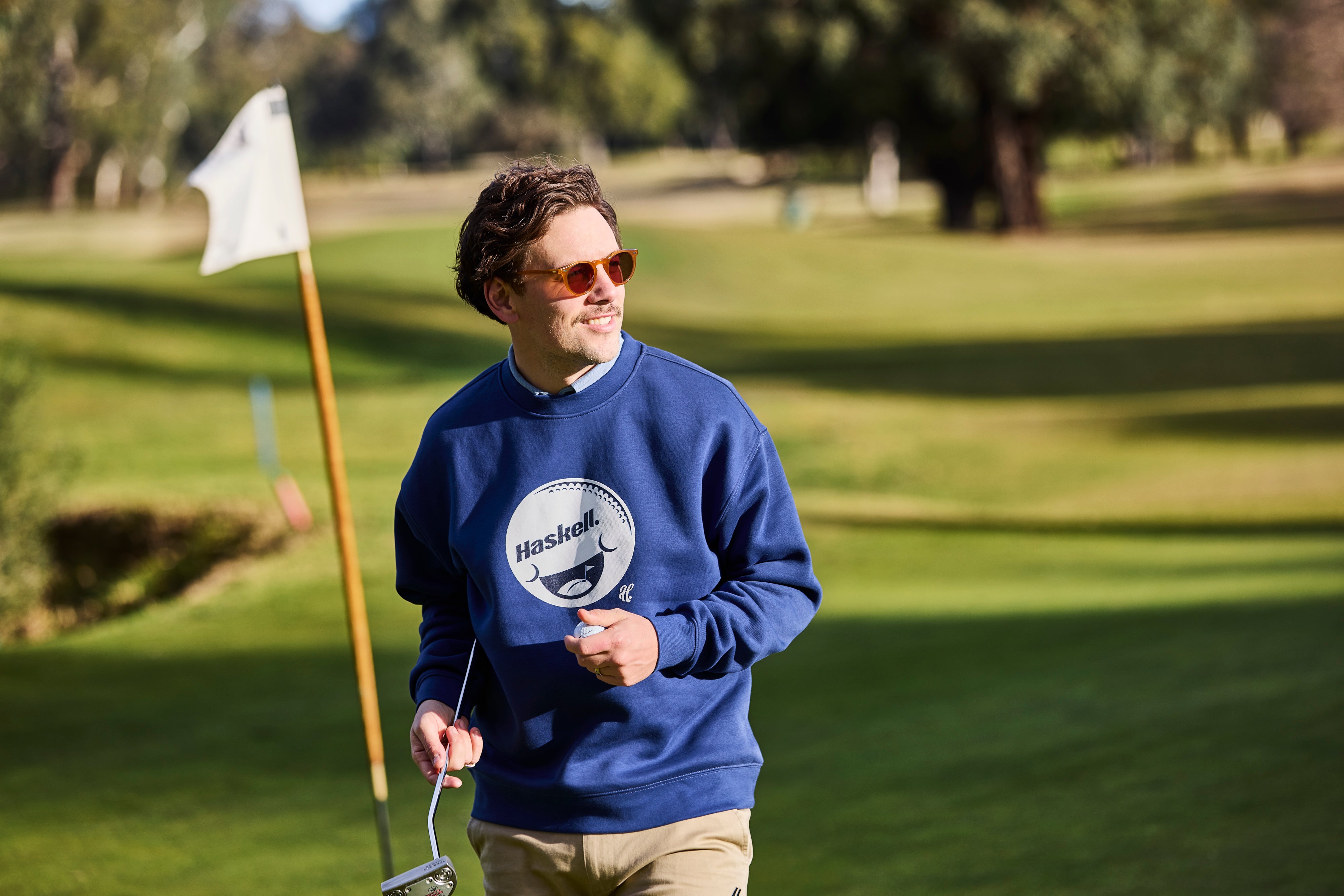 Dimples Crew Cobalt